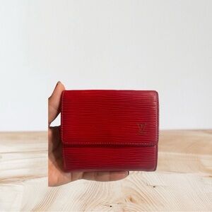 Louis Vuitton Epi Leather Red Women's Wallet